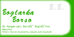 boglarka borso business card